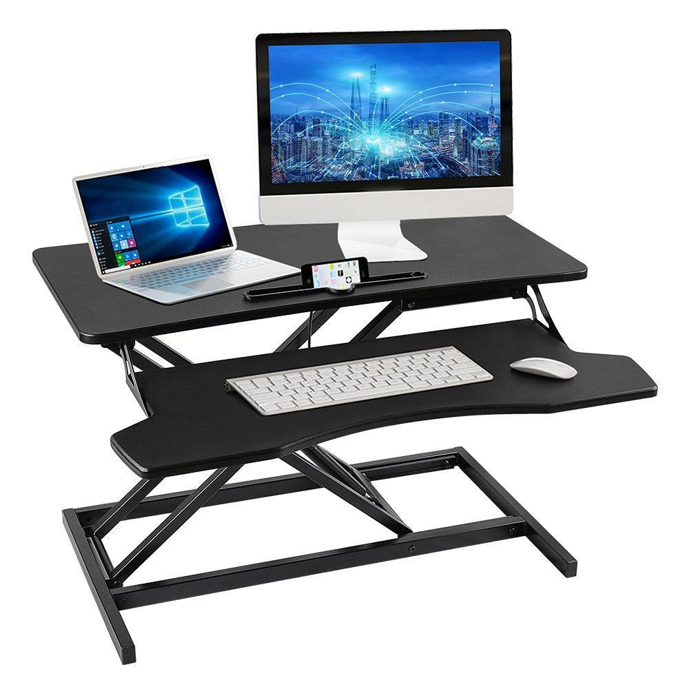 Standing Desk Converter,Height Adjustable Sit Stand Desk with Keyboard Tray 36inch - image 1