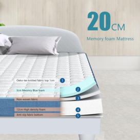 Cooling Gel Memory Foam Mattress,Supportive Pressure Relief and Soft Fabric - thumbnail 3