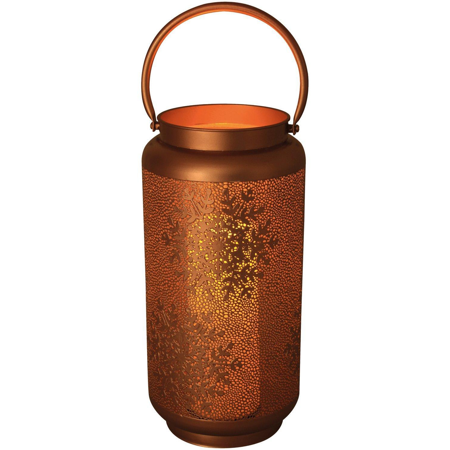 Battery Golden Lantern with Snowflakes Design - image 1