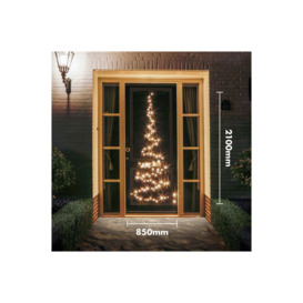 Door Tree with Twinkling Lights - 120 LED lights create a beautifully illuminated Christmas tree on your door - thumbnail 2