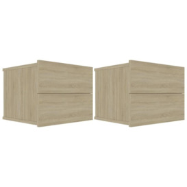 Bedside Cabinets 2 pcs Sonoma Oak 40x30x30 cm Engineered Wood - thumbnail 2