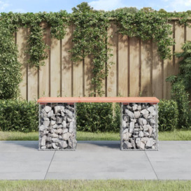 Garden Bench Gabion Design 103x31x42 cm Solid Wood Douglas - thumbnail 1