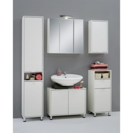 FMD Wall-mounted Bathroom Cabinet 36.8x17.1x67.3 cm White - thumbnail 2
