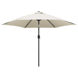 LED Cantilever Umbrella 3 m Sand White - thumbnail 2