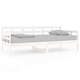Day Bed White Solid Wood Pine 90x190 cm - thumbnail 2