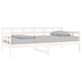 Day Bed White Solid Wood Pine 90x190 cm - thumbnail 3