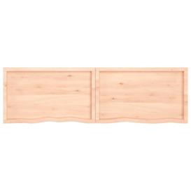 Wall Shelf 200x60x(2-4) cm Untreated Solid Wood Oak - thumbnail 3