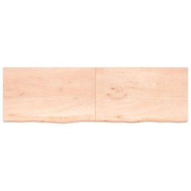 Wall Shelf 200x60x(2-4) cm Untreated Solid Wood Oak - thumbnail 2