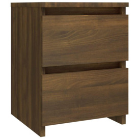 Bedside Cabinets 2 pcs Brown Oak 30x30x40 cm Engineered Wood - thumbnail 3