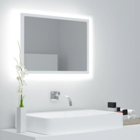 LED Bathroom Mirror White 60x8.5x37 cm Acrylic - thumbnail 1