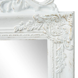 Free-Standing Mirror Baroque Style 160x40 cm White - thumbnail 3