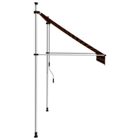 Manual Retractable Awning 200 cm Orange and Brown - thumbnail 3