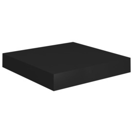 Floating Wall Shelf Black 23x23.5x3.8 cm MDF - thumbnail 2