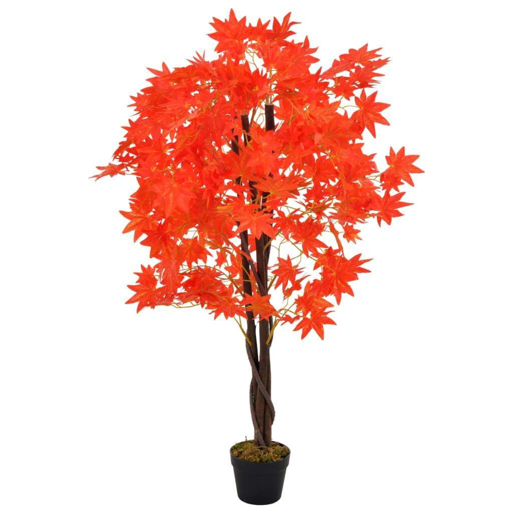 Artificial Plant Maple Tree with Pot Red 120 cm - image 1
