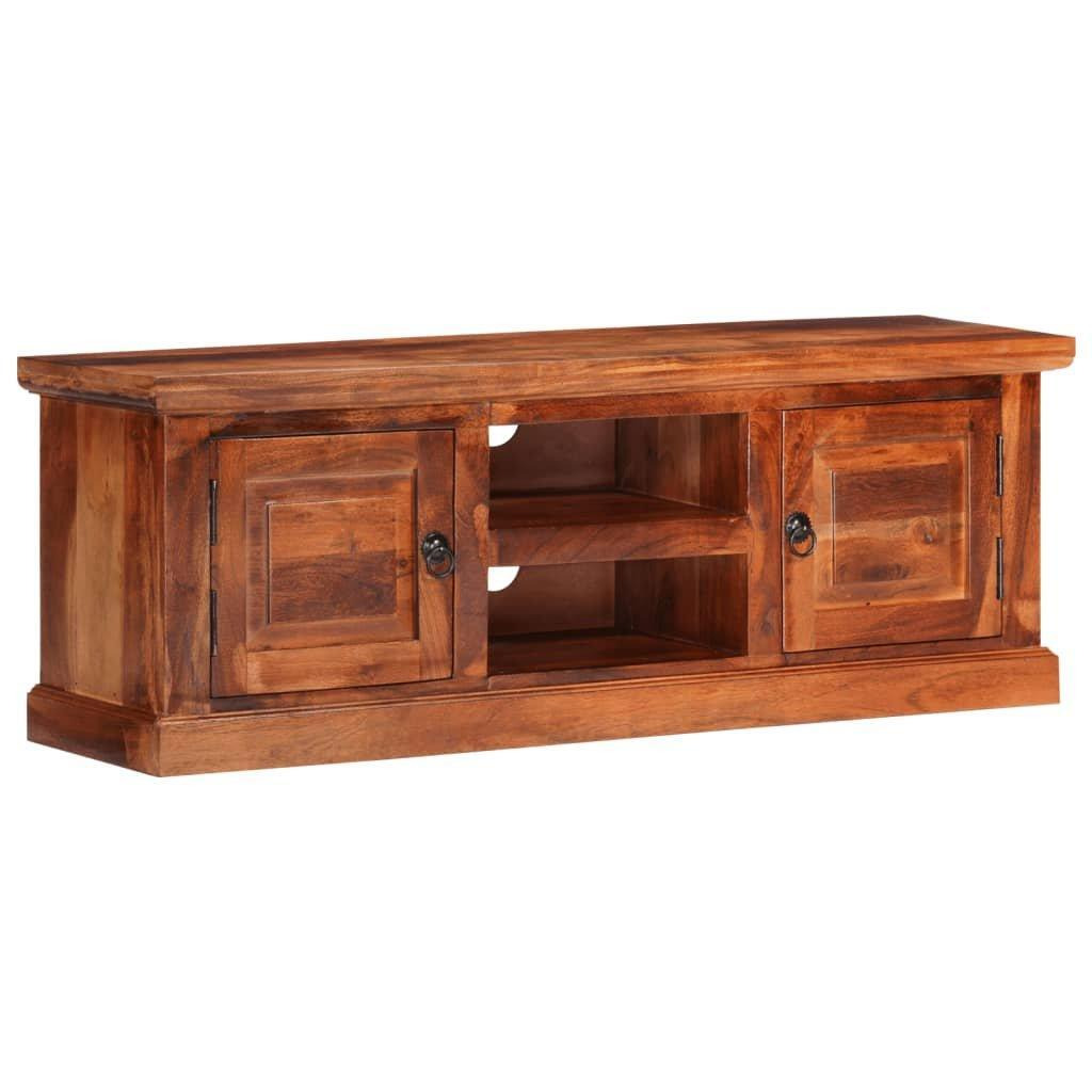 TV Cabinet with Doors 112x30x40 cm Solid Wood Acacia - image 1