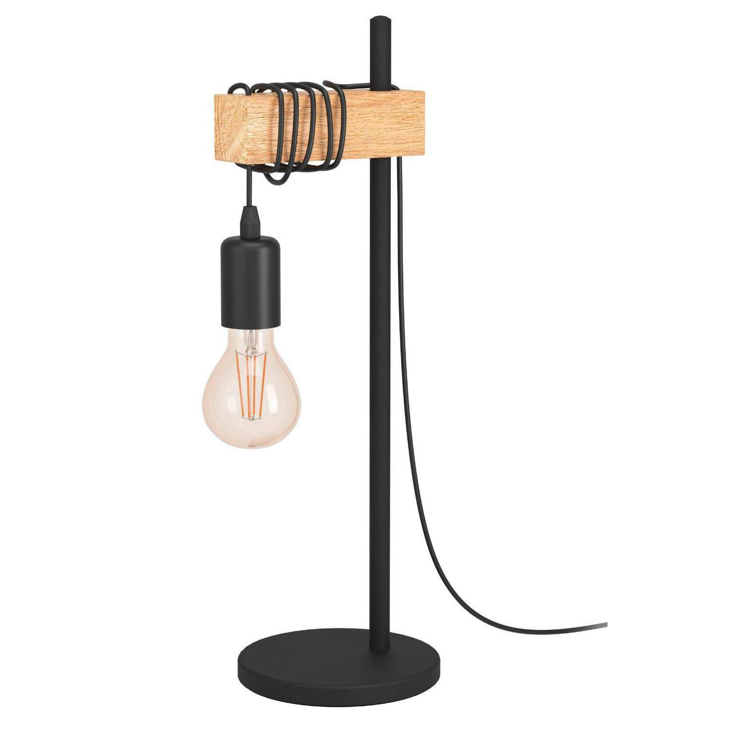 Townshend Natural Wood And Metal Table Lamp - image 1