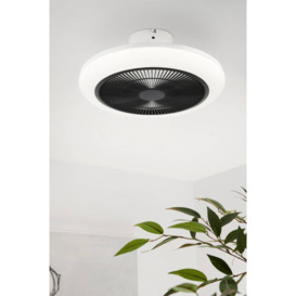 Kostrena Compact Black Ceiling Fan With Integrated LEDs - thumbnail 2