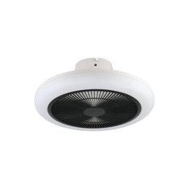 Kostrena Compact Black Ceiling Fan With Integrated LEDs - thumbnail 1