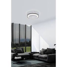 Almeria Compact White Ceiling Fan With Integrated LEDs - thumbnail 2