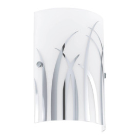 Rivato Glass And Metal Curved Wall Light