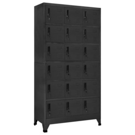 Locker Cabinet Anthracite 90x40x180 cm Steel - thumbnail 1
