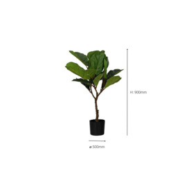 Yubetsu Artificial Fig Plant With Black Plastic Pot - thumbnail 3