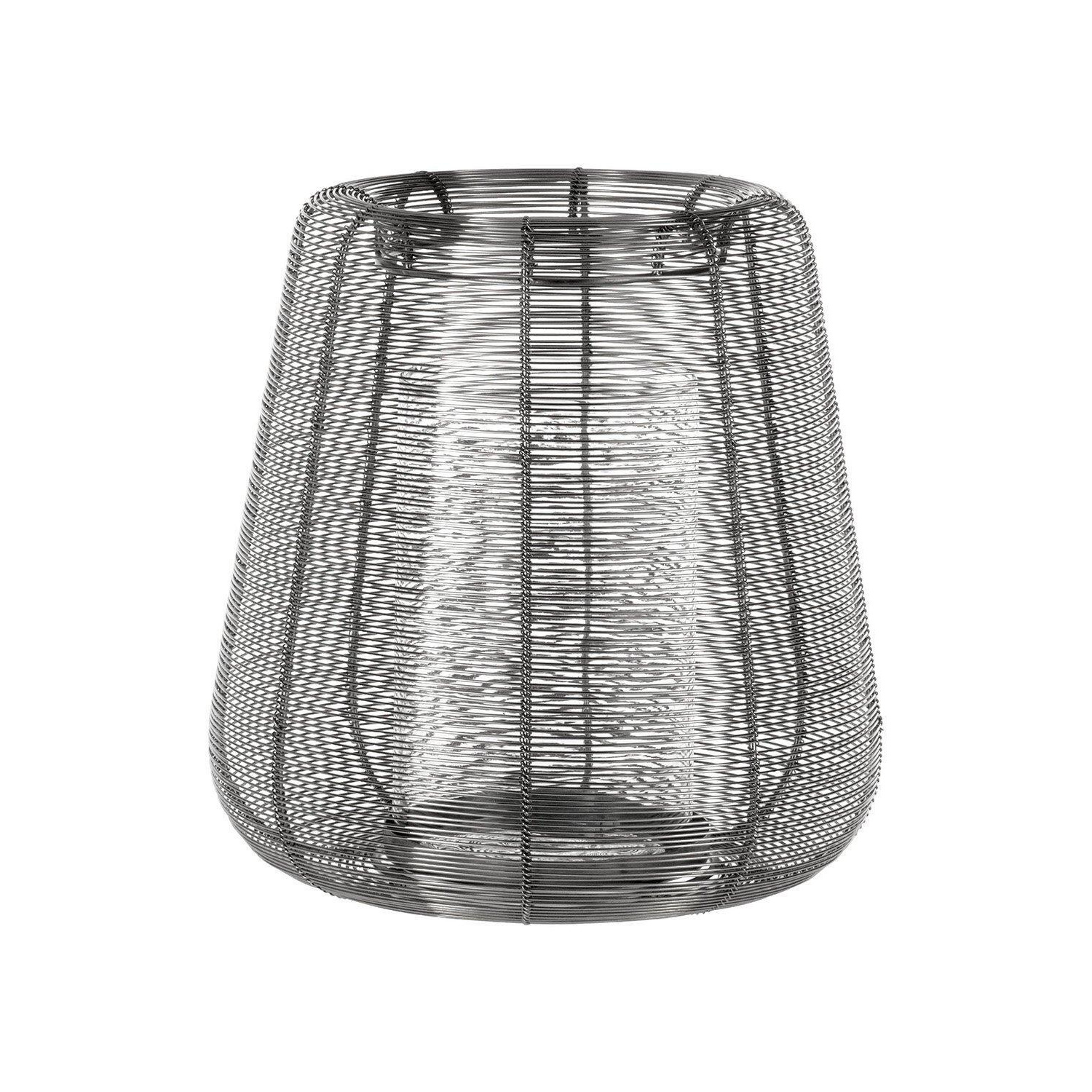 Hagony Candleholder With Silver Wireframe Bowl - image 1