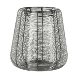 Hagony Candleholder With Silver Wireframe Bowl - thumbnail 3