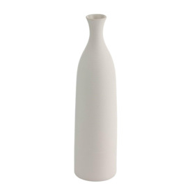 Mitane White Textured Ceramic Vase - thumbnail 1