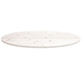 Table Top White 100x50x2.5 cm Solid Wood Pine Oval - thumbnail 3