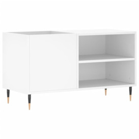 Record Cabinet White 85x38x48 cm Engineered Wood - thumbnail 2