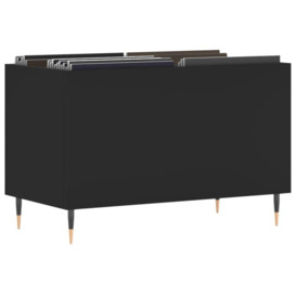 Record Cabinet Black 74.5x38x48 cm Engineered Wood - thumbnail 3
