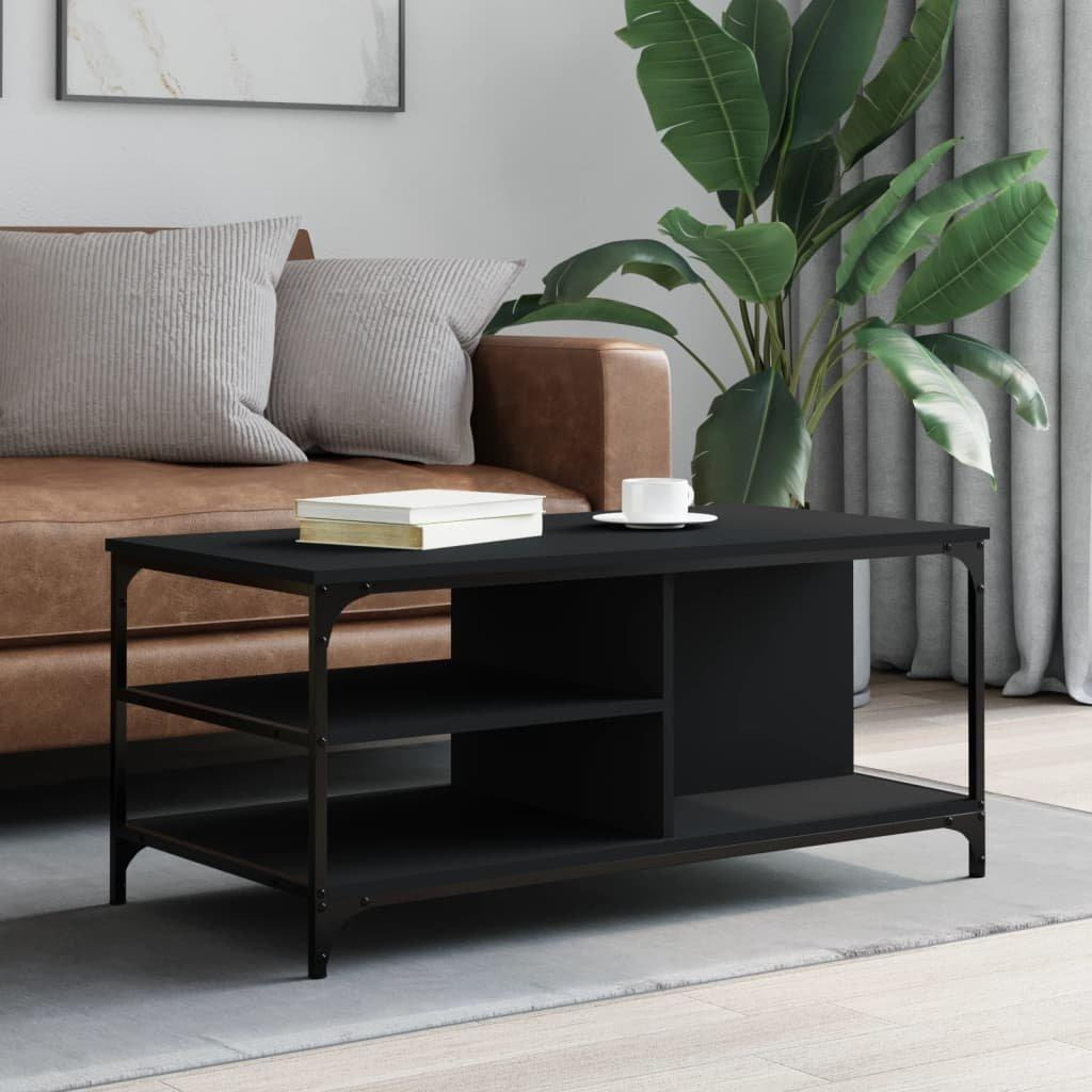 Coffee Table Black 100x50x45 cm Engineered Wood - image 1