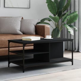 Coffee Table Black 100x50x45 cm Engineered Wood
