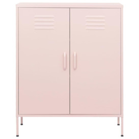 Storage Cabinet Pink 80x35x101.5 cm Steel - thumbnail 3