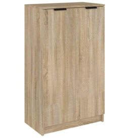 Shoe Cabinet Sonoma Oak 59x35x100 cm Engineered Wood - thumbnail 2