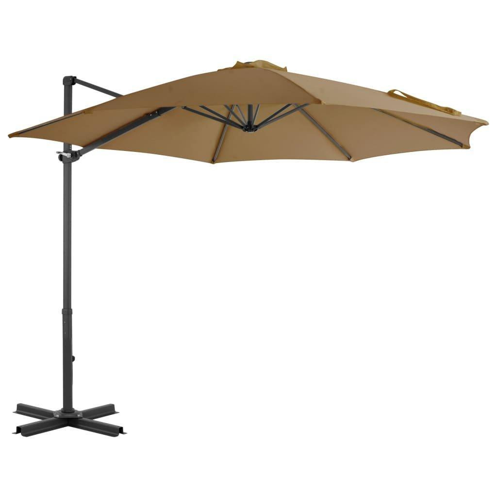 Cantilever Umbrella with Aluminium Pole Taupe 300 cm - image 1