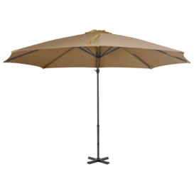 Cantilever Umbrella with Aluminium Pole Taupe 300 cm - thumbnail 2
