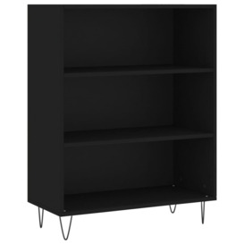Bookcase Black 69.5x32.5x90 cm Engineered Wood - thumbnail 2
