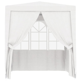 Professional Party Tent with Side Walls 2.5x2.5 m White 90 g/m² - thumbnail 2