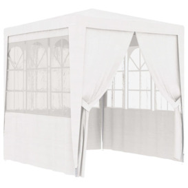 Professional Party Tent with Side Walls 2.5x2.5 m White 90 g/m² - thumbnail 1