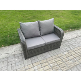 Outdoor Garden Furniture Sets Wicker Rattan Furniture Sofa Sets with Rectangular Coffee Table Love seat Sofa - thumbnail 3
