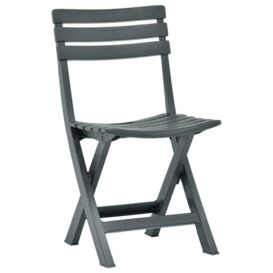 Folding Garden Chair 2 pcs Plastic Green - thumbnail 2