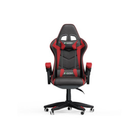 Gaming Chair Office Chair with Lumbar Support Flip Up Arms Headrest Swivel Rolling Adjustable PU Leather Racing Computer Chair - thumbnail 1