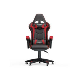 Gaming Chair Office Chair with Lumbar Support Flip Up Arms Headrest Swivel Rolling Adjustable PU Leather Racing Computer Chair