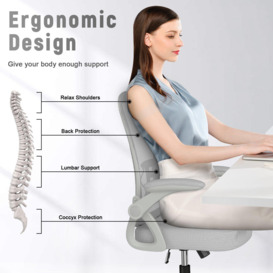 Office Chair with 360° Rotation Seat and Adjustable Armrests - thumbnail 2