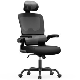 Large Ergonomic Desk Chairs,High Back Computer Chair with Lumbar Support, Breathable Mesh, Adjustable Headrest and Armrests - thumbnail 1