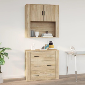 Wall Cabinet Sonoma Oak 80x33x80 cm Engineered Wood