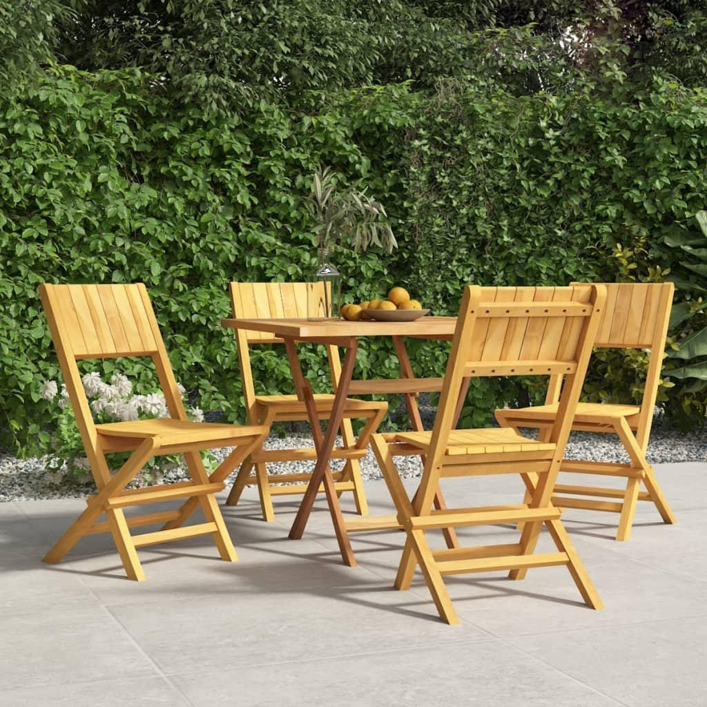 Folding Garden Chairs 4 pcs 47x61x90 cm Solid Wood Teak - image 1