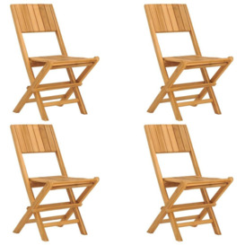 Folding Garden Chairs 4 pcs 47x61x90 cm Solid Wood Teak - thumbnail 2